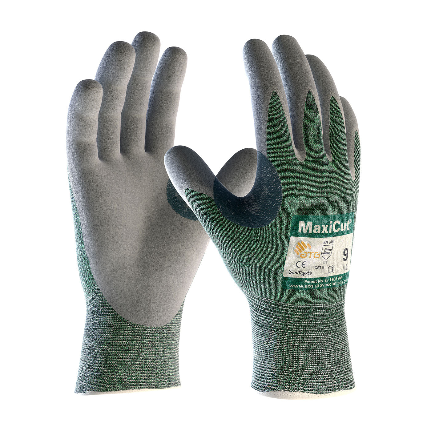 Maxicut Seamless Knit Engineered Yarn Glove With Nitrile Coated Microfoam Grip,Cut Level A2 Sold By Pair-GP18570S