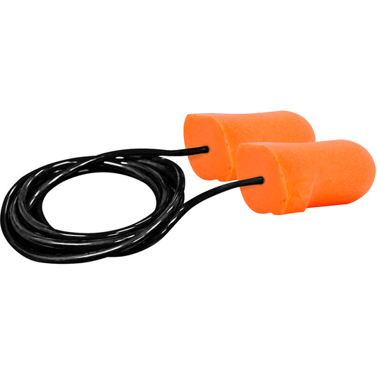 Mega T-Fit™ Corded Disposable Ear Plugs | Soft Polyurethane Foam | NRR 32 | 100 Pairs (267-HPF510CC)