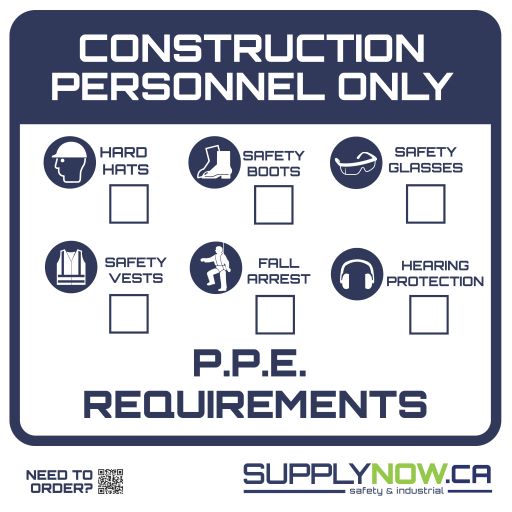 PPE Requirements Sign, 24 x 24-inch, Corrugated