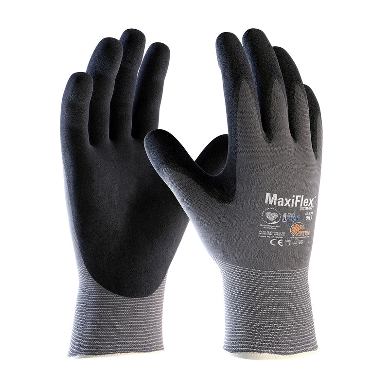 Atg Maxiflex Ultimate Adapt Gloves, Maxiflex Seamless Knits By Atg, Microfoam Grip, Cut Level A1 Sold By Pair-GP42874XS