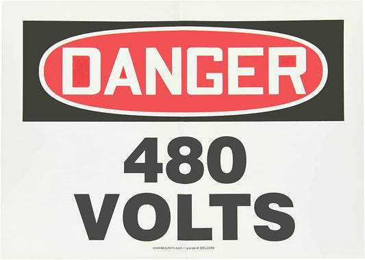 "480 Volts" -OSHA Notice Safety Sign