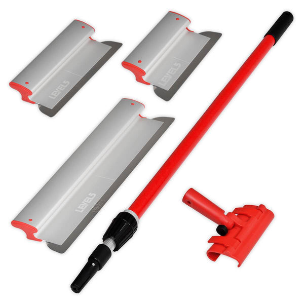LEVEL5 Drywall Skimming Blade Set | 10/16/24” + Extendable Handle