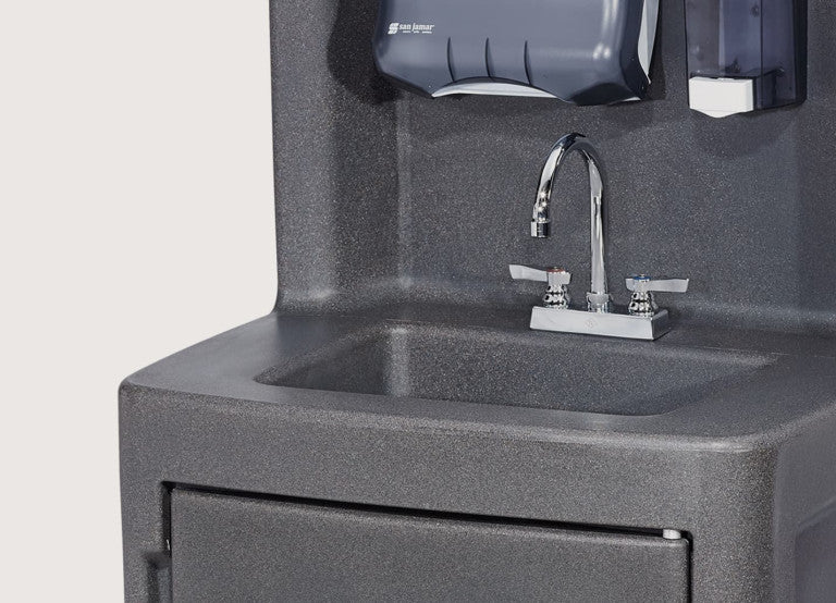 Portable Handwashing Sink for Construction With Foot Pump Hot Or Cold