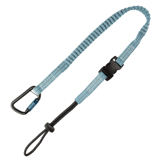 5 lb Tool Tether with speed-clip, choke-on cinch-loop and aluminum twist-lock carabiner, 36", 1/pk