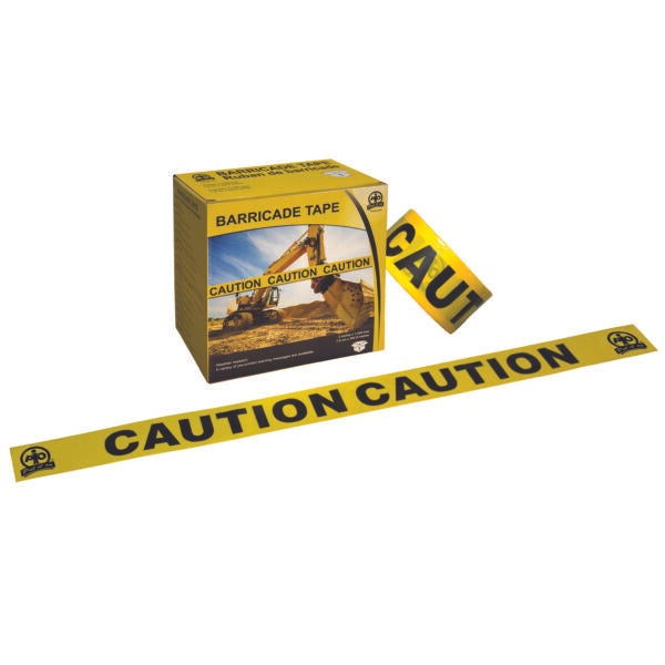 Barricade Tape Caution Yellow 3 x 1000ft-57004YA