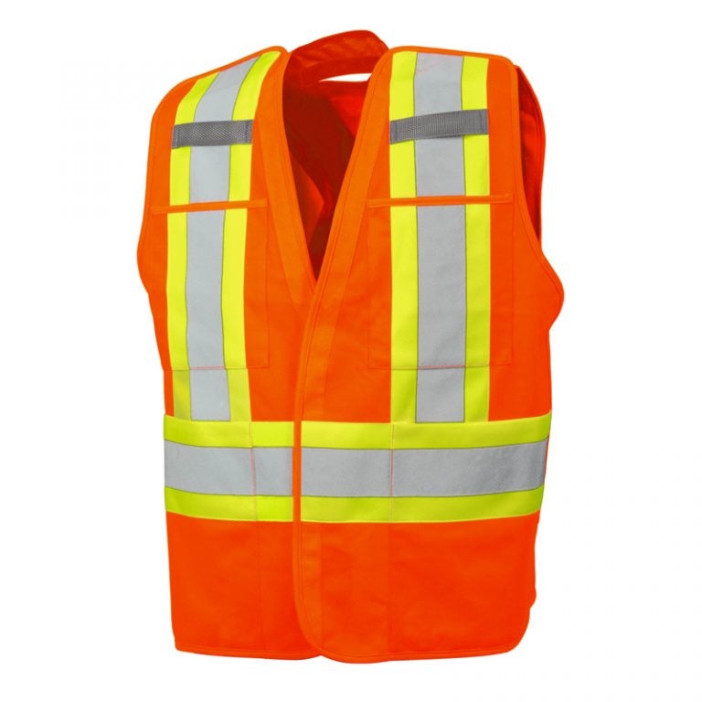 TV4 5 Pt. Tearaway Solid Traffic Vest