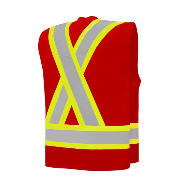 Deluxe Surveyor Vest, 4" Reflective Tape, 17 Pockets