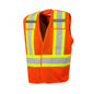 5 Pt. Tearaway Mesh Traffic Vest 4 Reflective Tape 4 Pockets Orange Small-59L40502