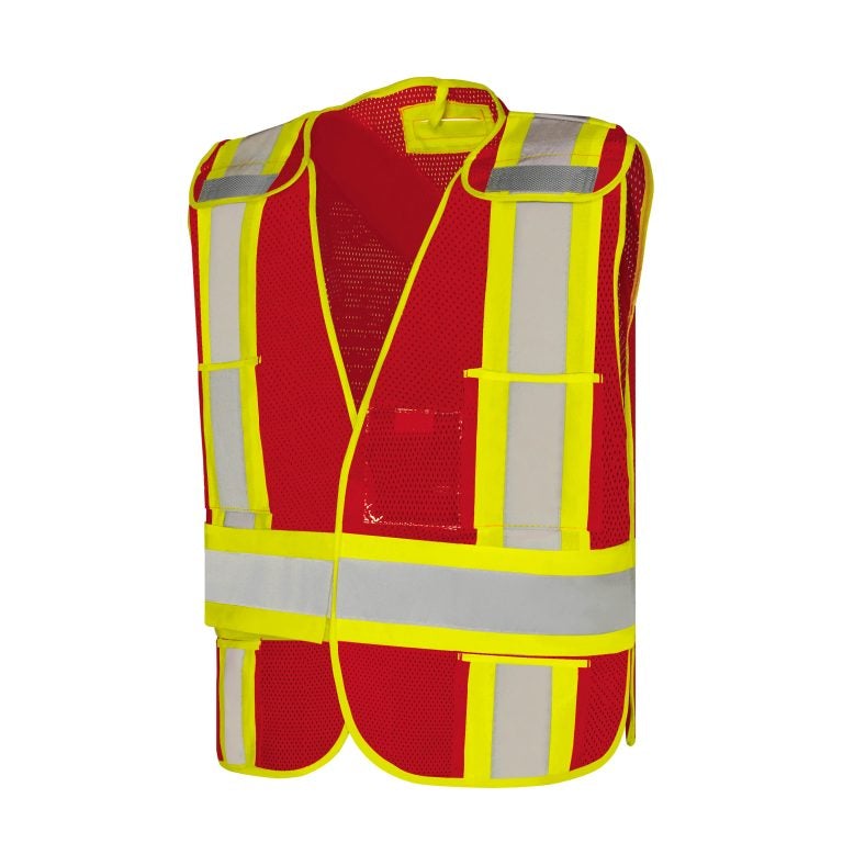 5 Pt. Tearaway Mesh High Visibility Safety Vest