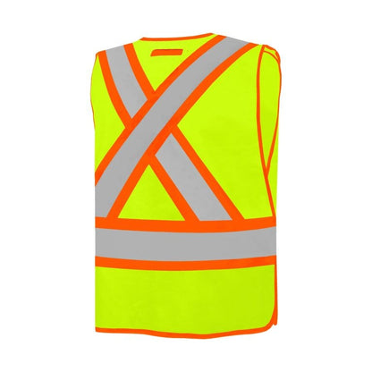 5 Pt. Tearaway Solid High Visibility Safety Vest