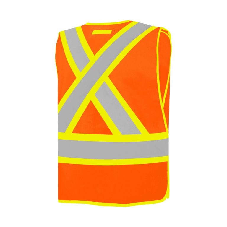 5 Pt. Tearaway Solid High Visibility Safety Vest