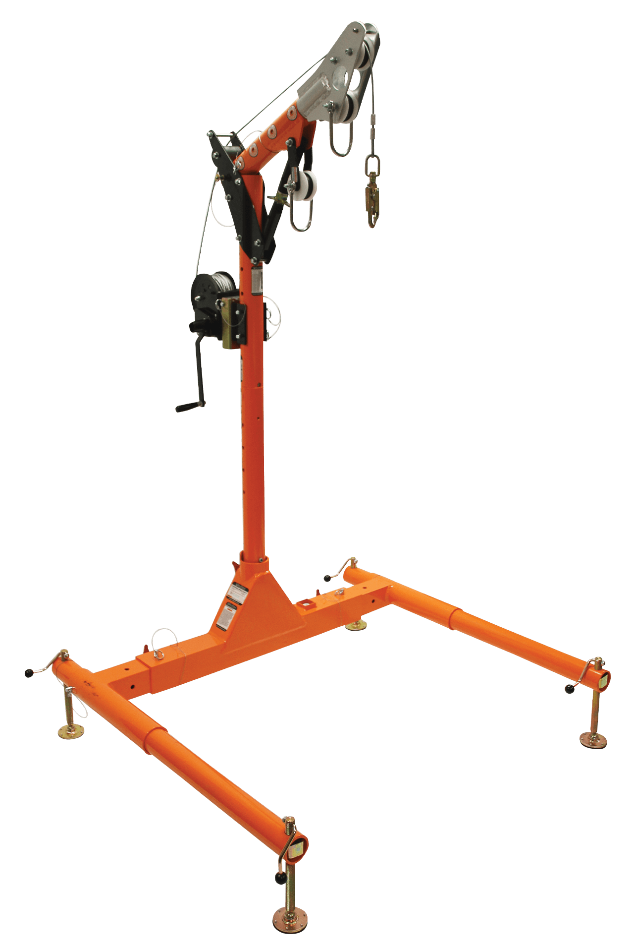 5pc Confined Space Davit System with 12" to 29" Offset Davit Arm and Winch