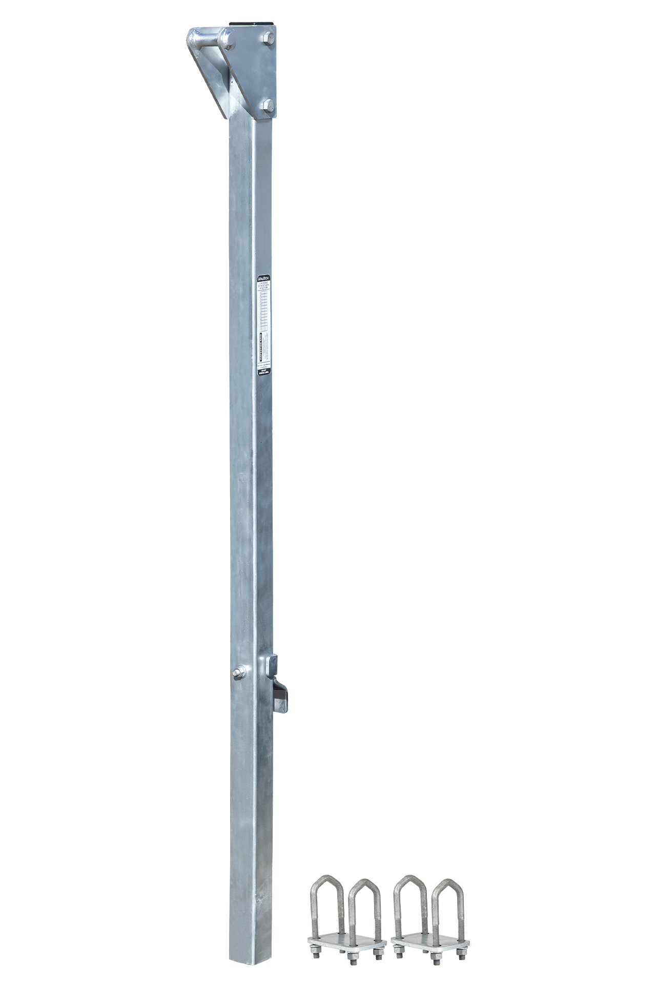 10' Bolt-on Ladder Stanchion Anchor with 5" Overhead Offset
