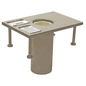 Flush-mount Plated Steel Cast-in Fixed Davit Base