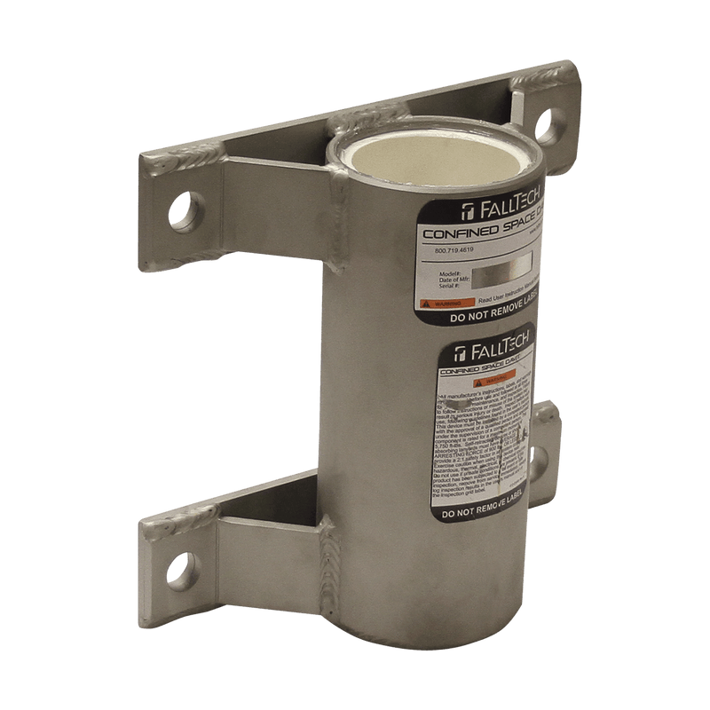 Wall-mount Plated Steel Bolt-on Fixed Davit Base