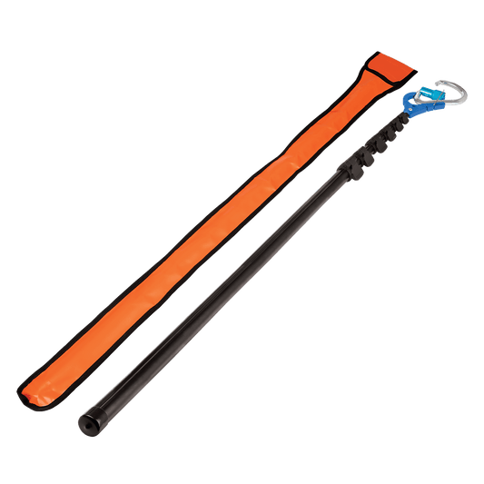 Adjustable-reach Rescue Pole with Carabiner