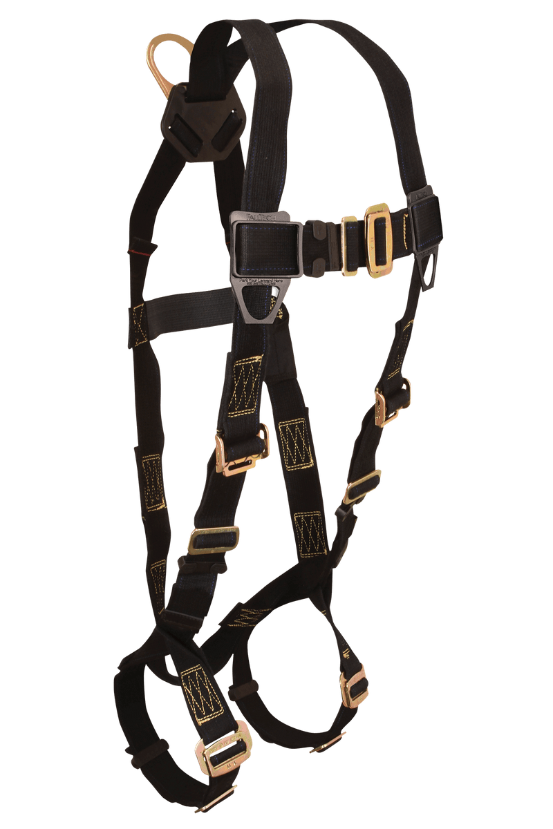 WeldTech 1D Standard Non-belted Full Body Harness, Quick Connect Adjustment