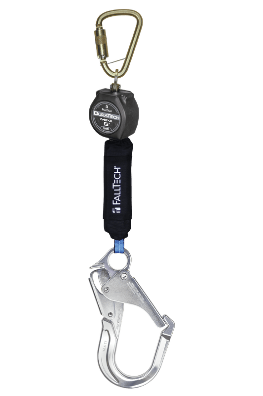 6' Mini Personal SRL with Aluminum Rebar Hook, Includes Steel Dorsal Connecting Carabiner - CSA