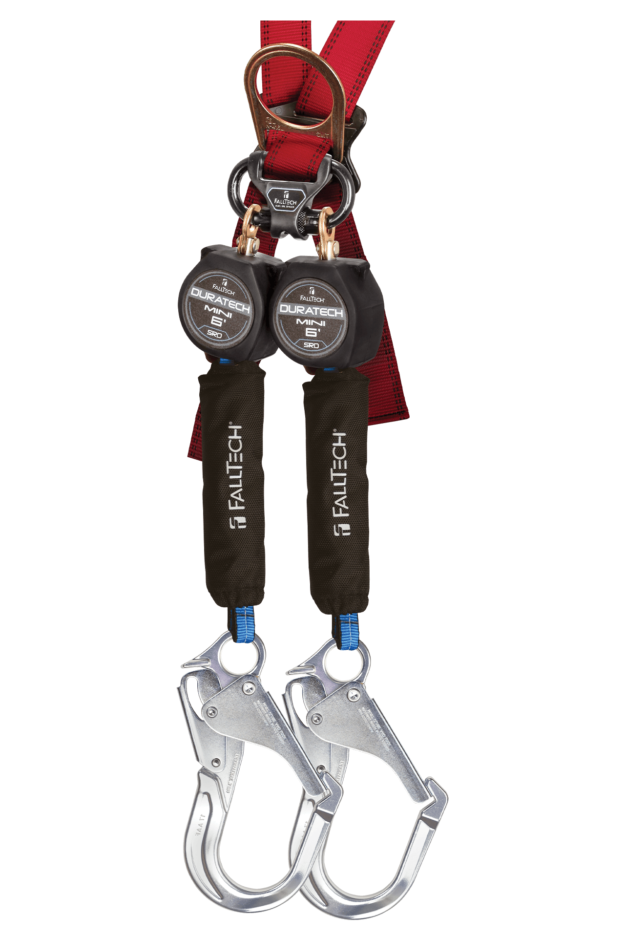 6' Mini Personal SRL with Aluminum Rebar Hooks, Includes Steel Dorsal Connecting Carabiner - CSA