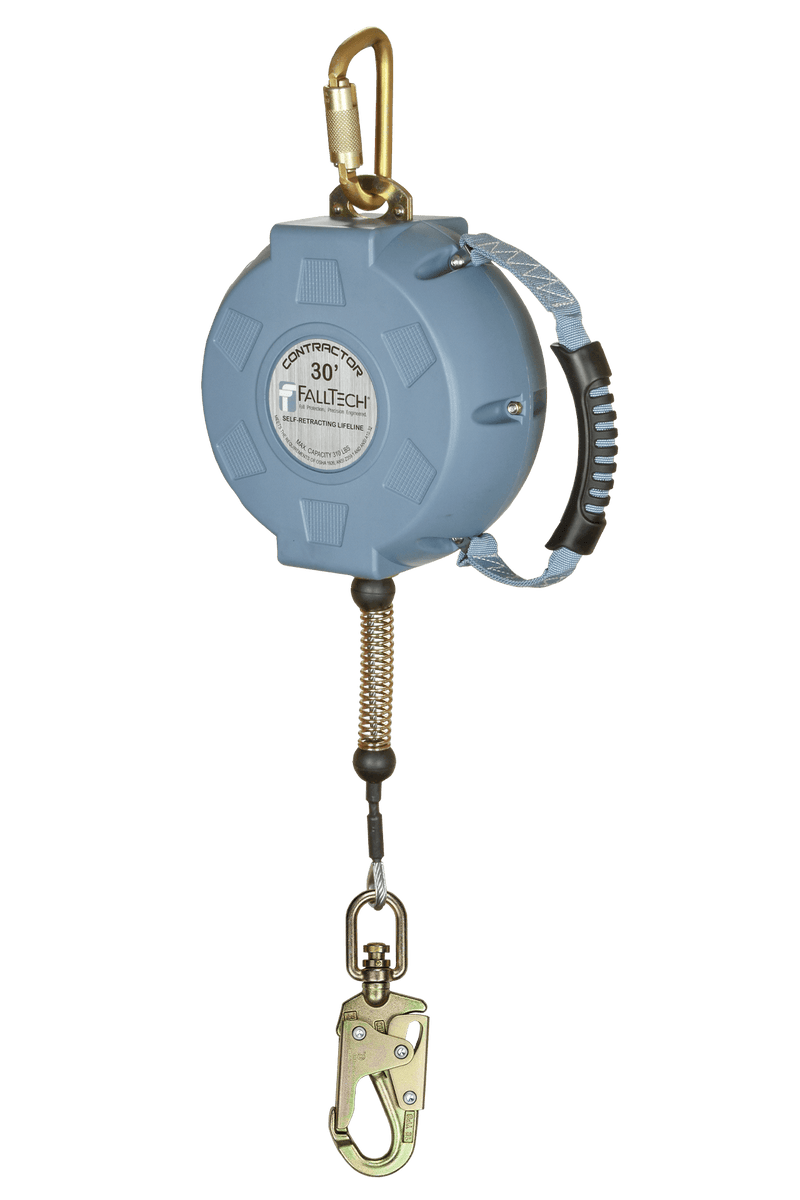 FallTech® Contractor SRL with 30' Galvanized Cable and Anchorage Carabiner - CSA