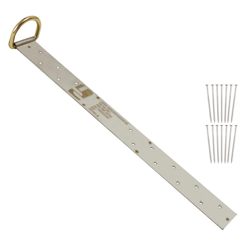 Single-D Permanent Roof Anchor for Wood, aAvailable in 8" and 17"