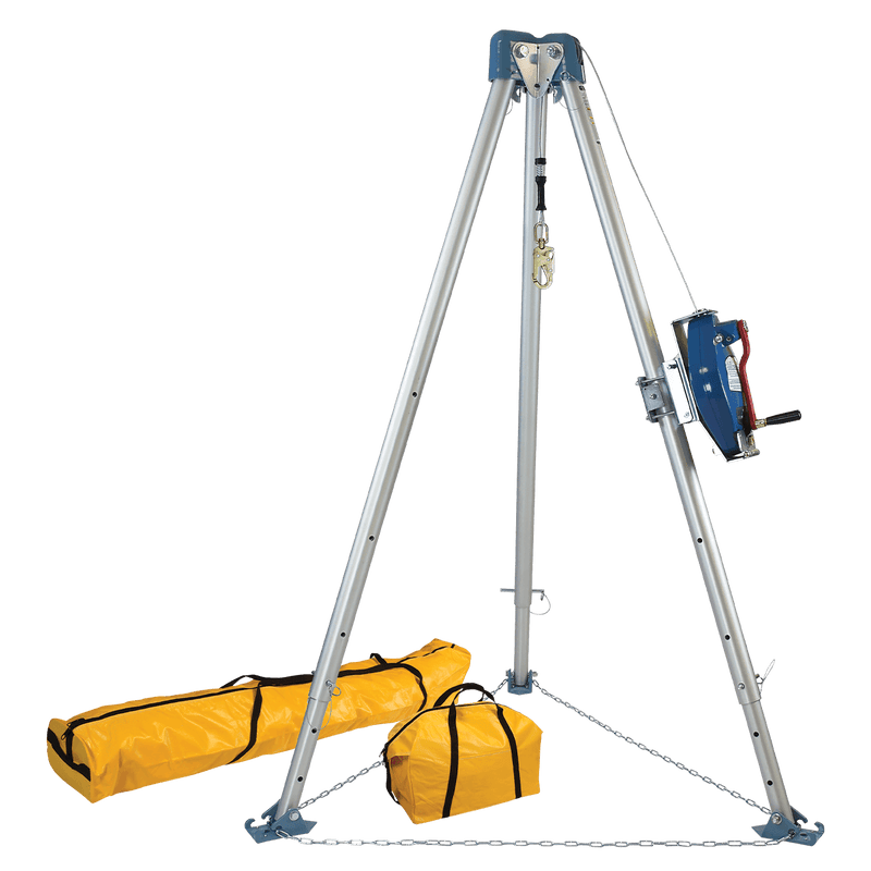 11' Confined Space Tripod System with 60' Stainless Steel SRL-R