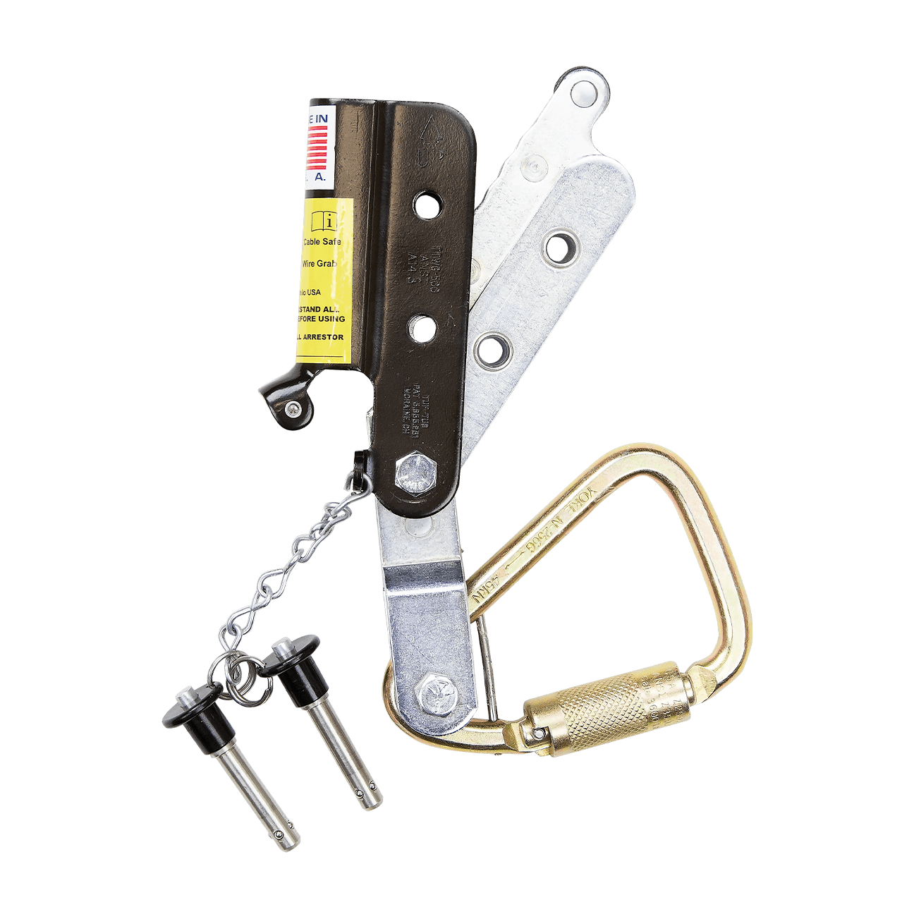 Hinged Trailing Cable Sleeve with Carabiner