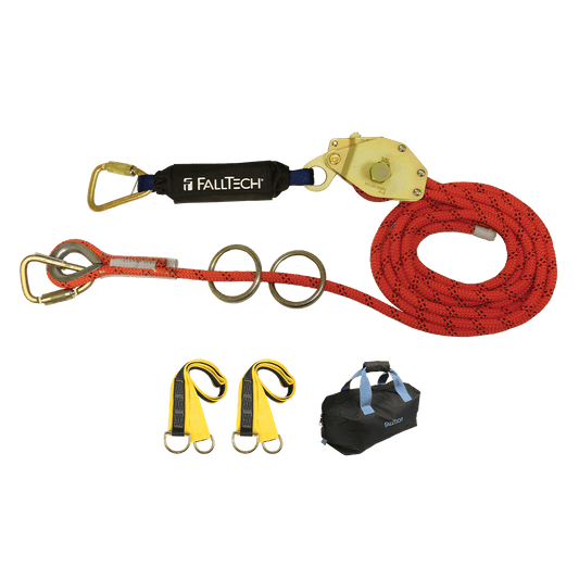 30' Temporary Rope HLL System; 2-person with Kernmantle Rope