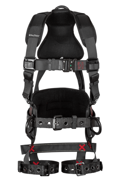 FT-Iron 3D Construction Belted Full Body Harness, Tongue Buckle Leg Adjustment