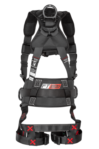 FT-Iron Fall Protection Safety Harness with Integrated Tool Belt, Quick Connect Leg Adjustment