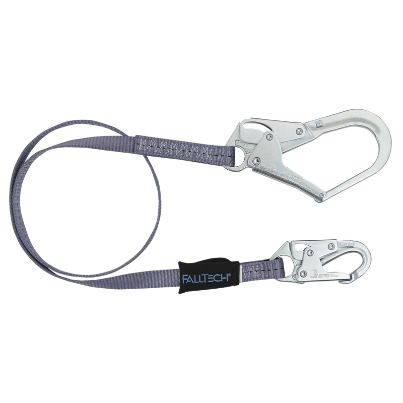 3' Web Restraint Lanyard, Fixed-length with Steel Connectors