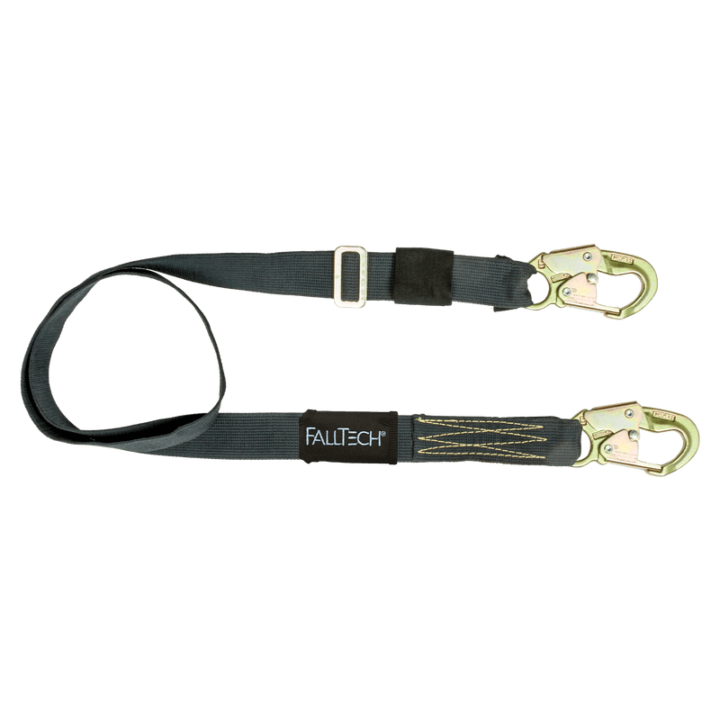 4' to 6' WeldTech® Adjustable Length Restraint Lanyard with Steel Snap Hooks