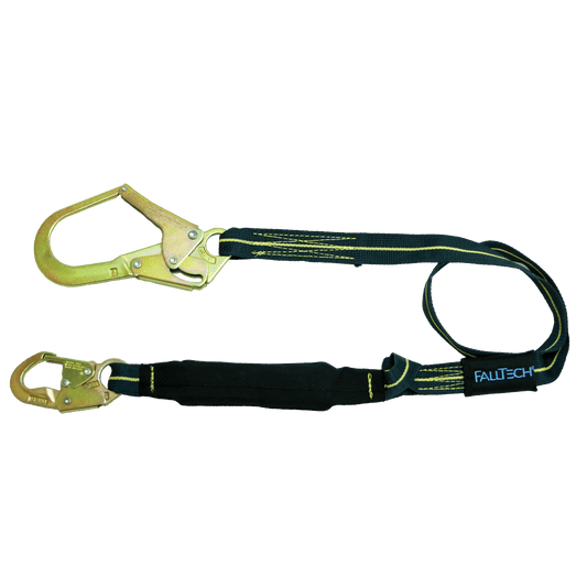 6' WeldTech® Kevlar® Energy Absorbing Lanyard, Single-leg with Steel Connectors - CSA