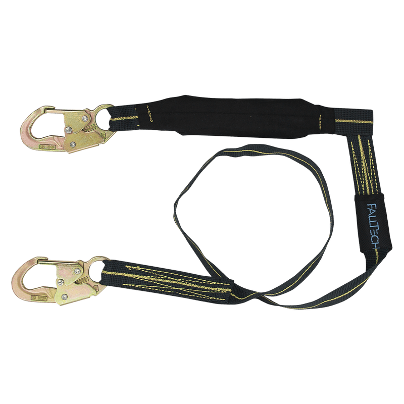 6ft WeldTech Kevlar Energy Absorbing Lanyard, Single-leg with Steel Connectors