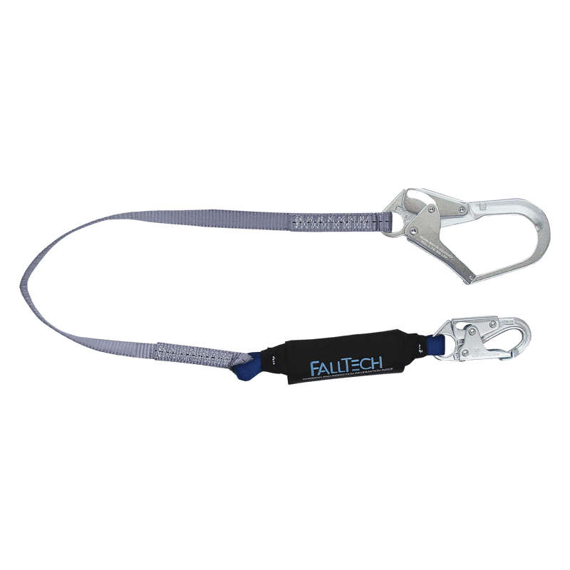 4' ViewPack® Energy Absorbing Lanyard, Single-leg with Steel Connectors - CSA
