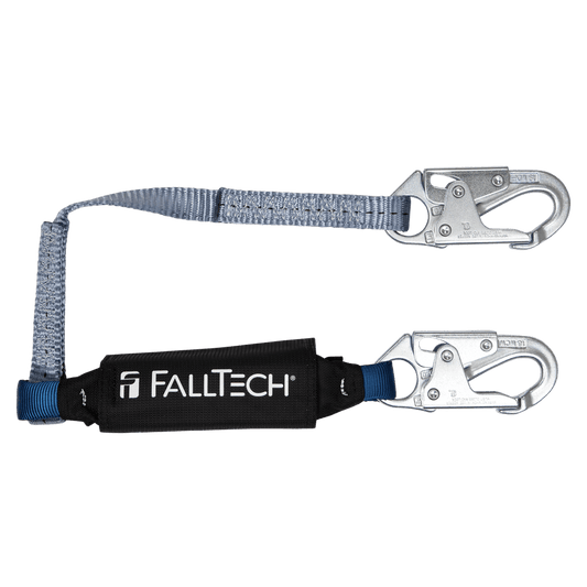 4' ViewPack® Energy Absorbing Lanyard, Single-leg with Steel Snap Hooks - CSA