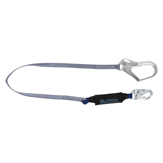 6' ViewPack® Energy Absorbing Lanyard, Single-leg with Steel Connectors - CSA