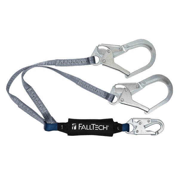 4' ViewPack® Energy Absorbing Lanyard, Double-leg with Steel Connectors - CSA