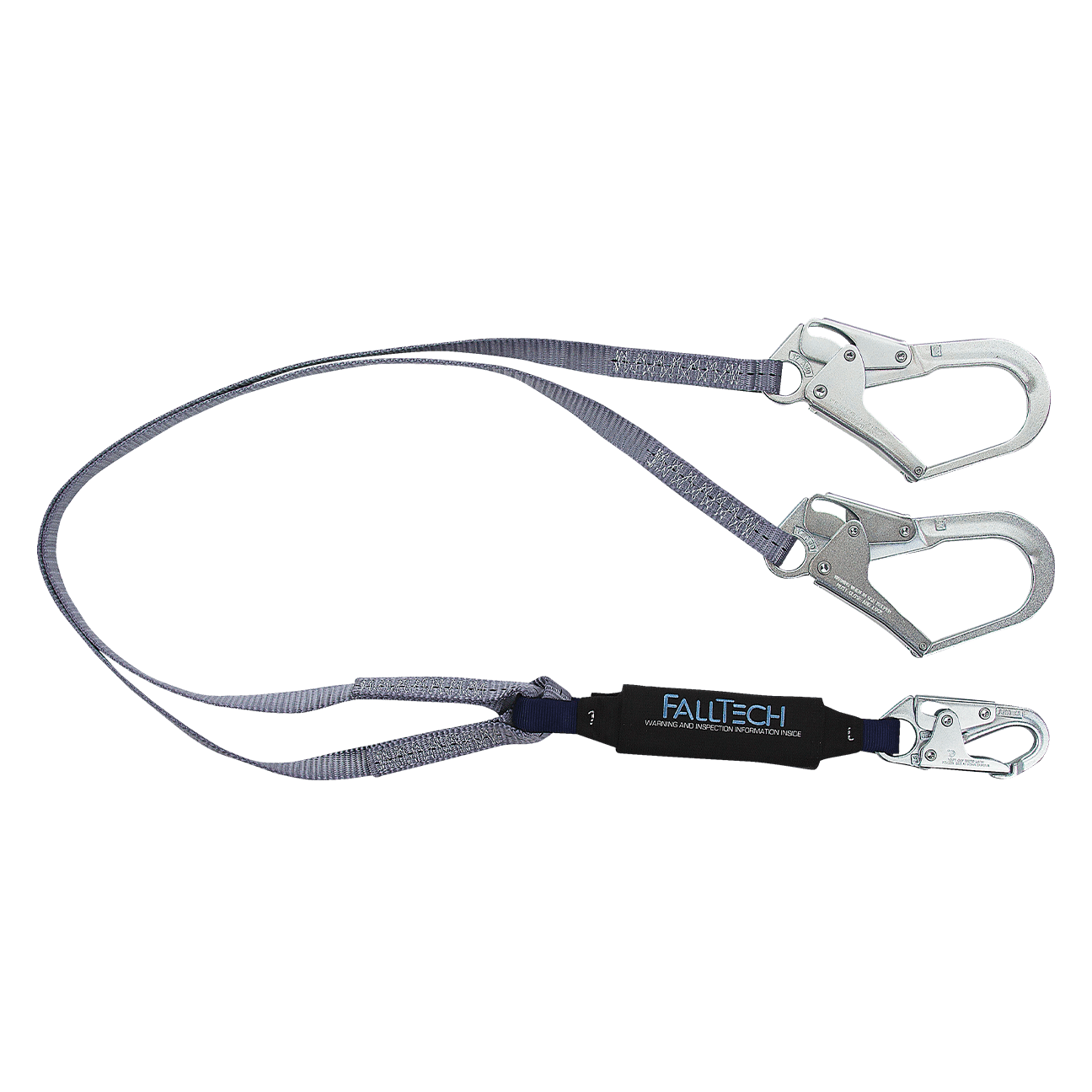 6' ViewPack® Energy Absorbing Lanyard, Double-leg with Steel Connectors - CSA