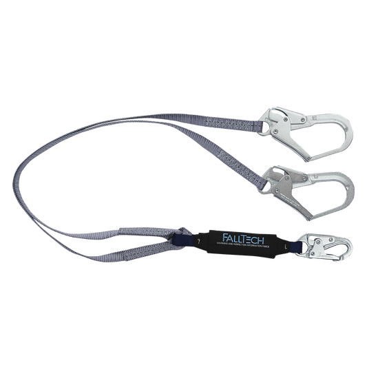 6' ViewPack® Energy Absorbing Lanyard, Double-leg with Steel Connectors - CSA