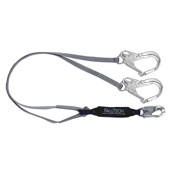 6' ViewPack® Energy Absorbing Lanyard, Double-leg with Aluminum Connectors - CSA