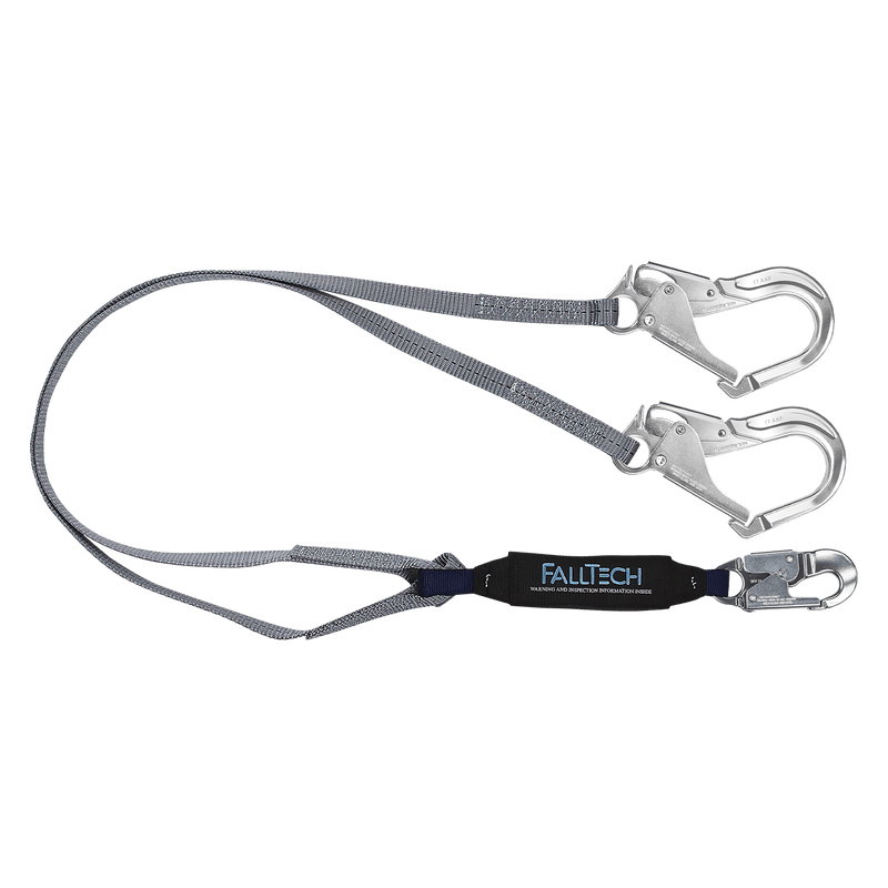 6' ViewPack® Energy Absorbing Lanyard, Double-leg with Aluminum Connectors - CSA