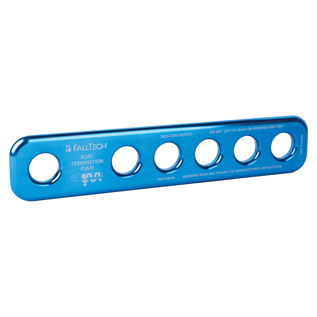 10" Rope Termination Plate, Aluminum Alloy