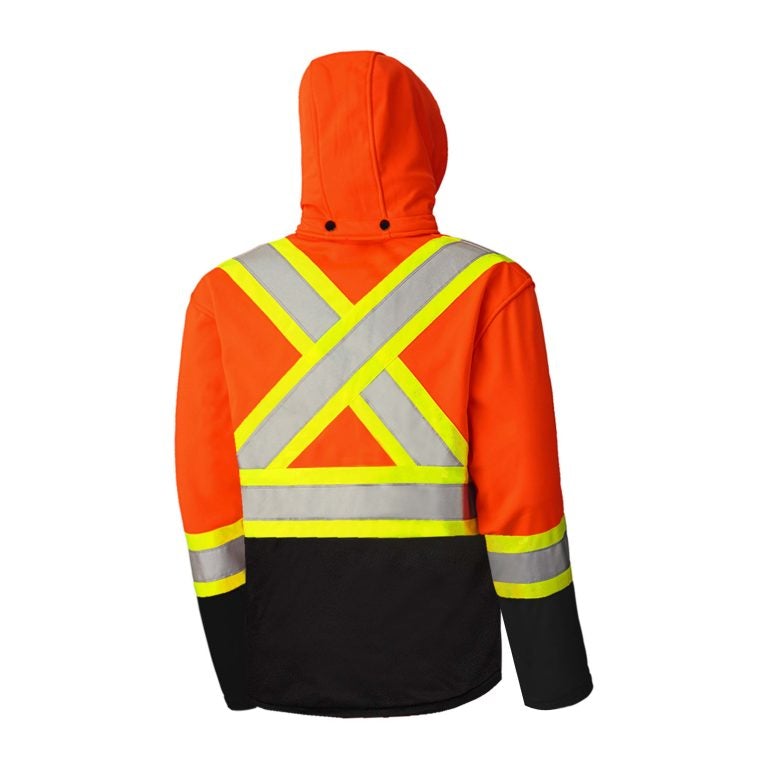 Soft Shell High Visibility Safety Jacket, 4" Reflective Tape