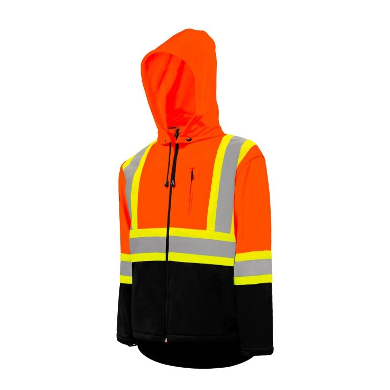 Soft Shell Traffic Jacket 4 Reflective Tape 
OrangeBlack Small-C25158102