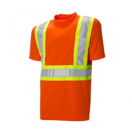 Traffic TShirt Cotton 4 Reflective Tape Orange Small-C59018102