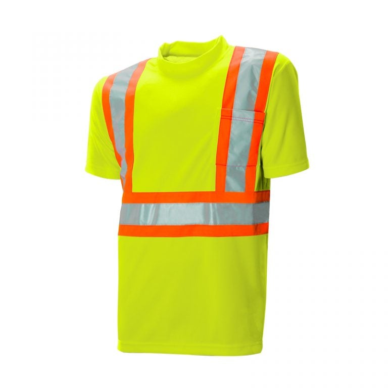 High Visibility Safety T-Shirt, Polyester, 4" Reflective Tape