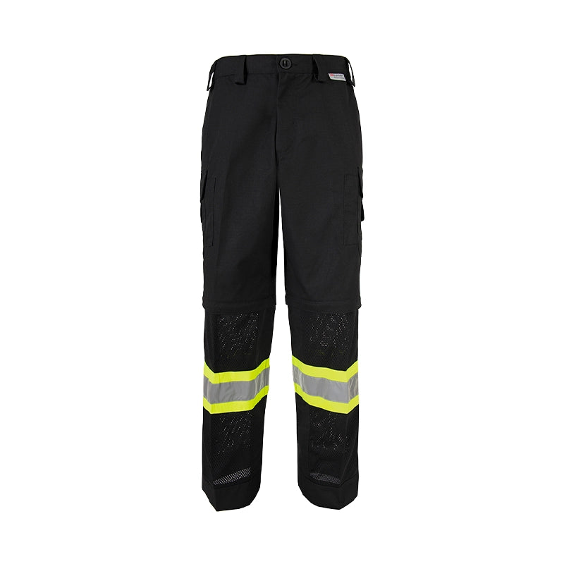 Coolworks Ventilated High Visibility Workpants, with 4" Reflective Tape - Black