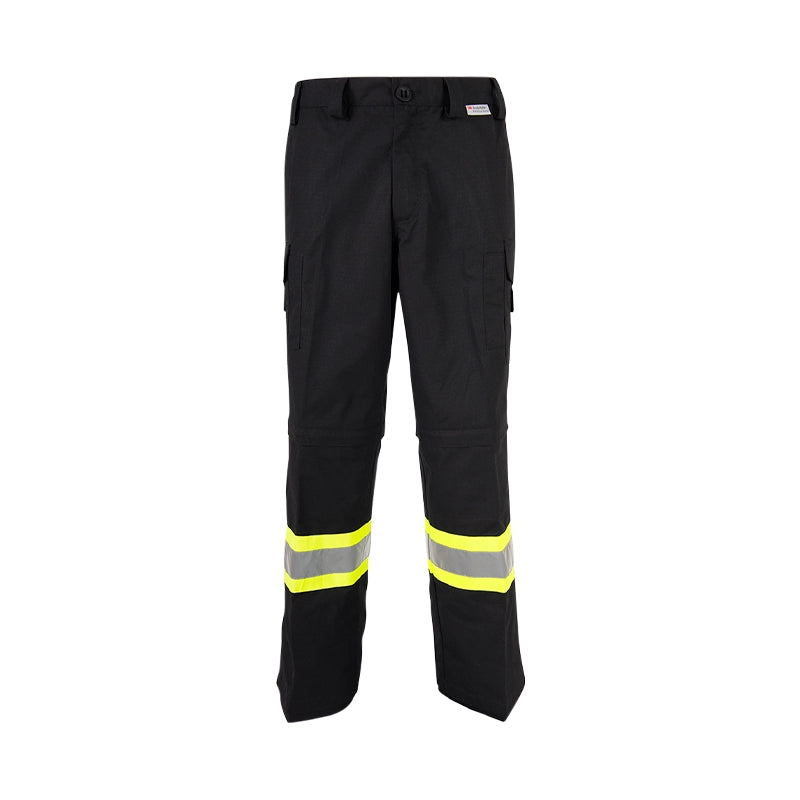Coolworks Ventilated High Visibility Workpants, with 4" Reflective Tape - Black