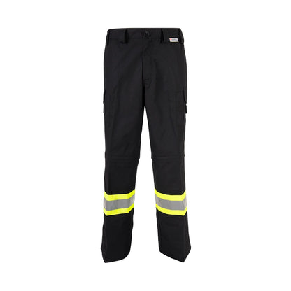 Coolworks Ventilated High Visibility Workpants, with 4" Reflective Tape - Black